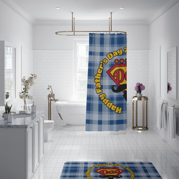Hipster Dad Shower Curtain - Custom Size