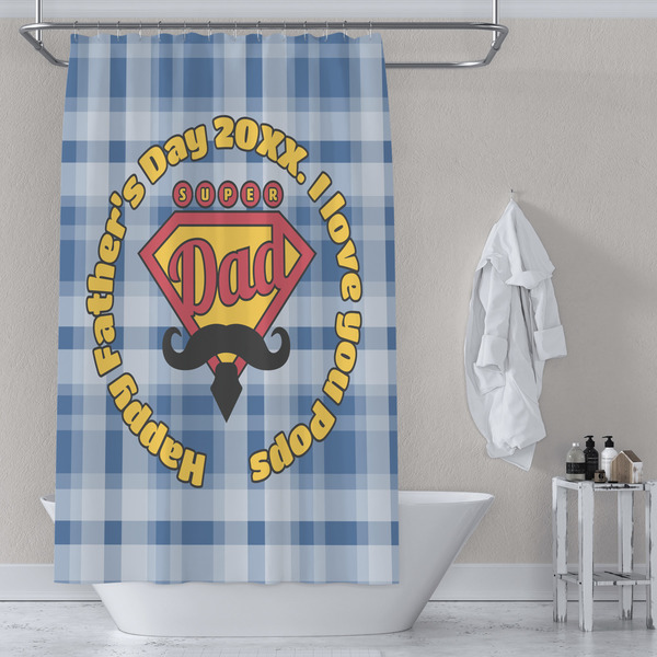 Hipster Dad Shower Curtain Lifestyle