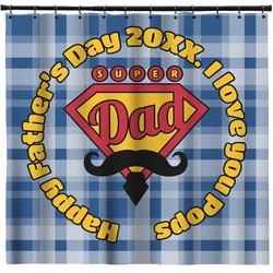 Hipster Dad Shower Curtain - Custom Size (Personalized)