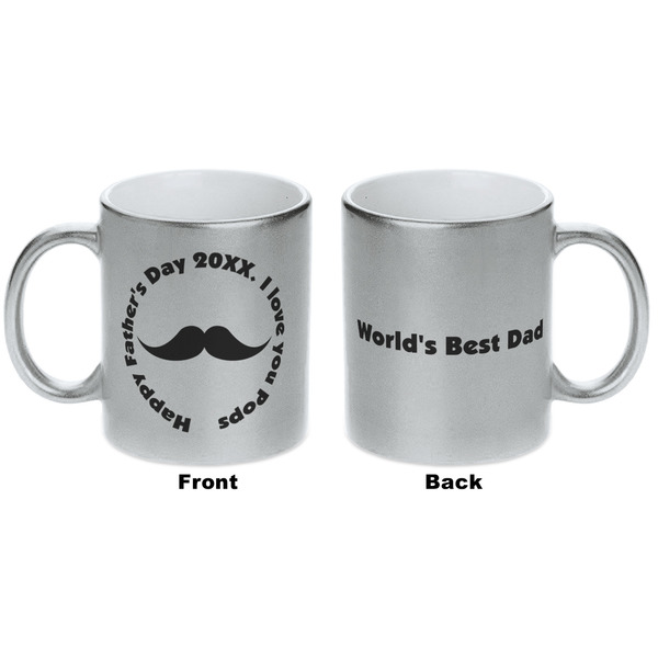 Hipster Dad Silver Mug - Approval