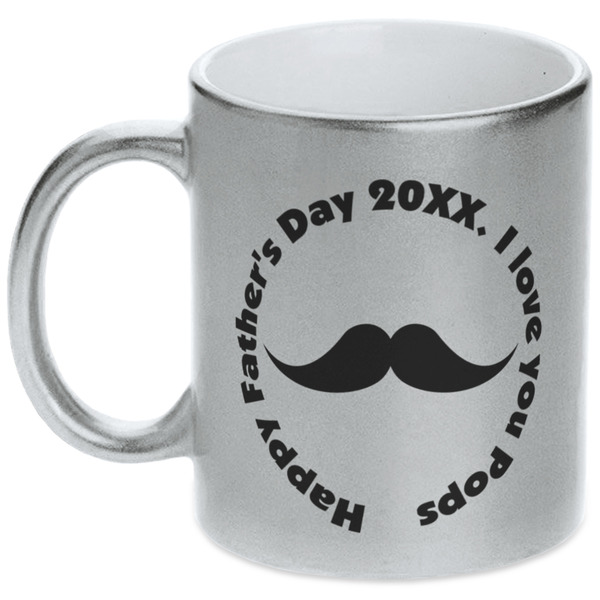 Hipster Dad Silver Mug - Main