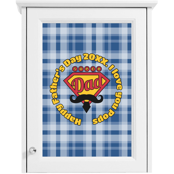 Hipster Dad Single White Cabinet Decal