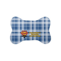 Hipster Dad Bone Shaped Dog Food Mat (Small) (Personalized)