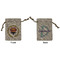 Hipster Dad Small Burlap Gift Bag - Front & Back (Personalized)