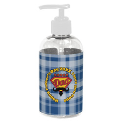 Hipster Dad Plastic Soap / Lotion Dispenser (8 oz - Small - White) (Personalized)