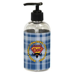 Hipster Dad Plastic Soap / Lotion Dispenser (8 oz - Small - Black) (Personalized)