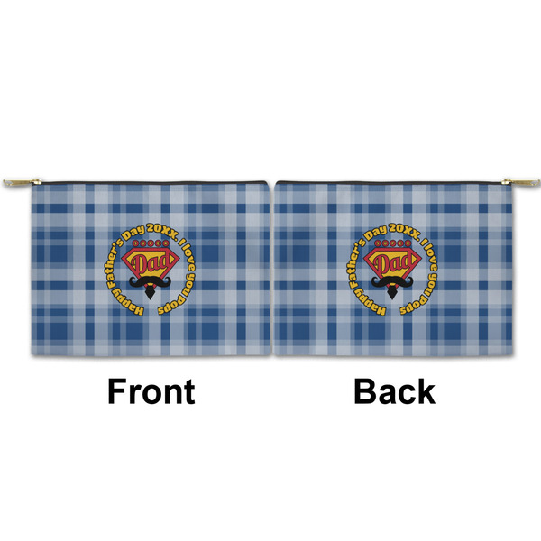 Hipster Dad Small Zipper Pouch Approval (Front and Back)