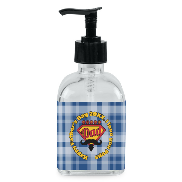 Custom Hipster Dad Glass Soap & Lotion Bottle - Single Bottle (Personalized)