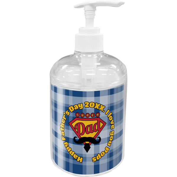 Custom Hipster Dad Acrylic Soap & Lotion Bottle (Personalized)