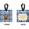 Hipster Dad Square Luggage Tag (Front + Back)