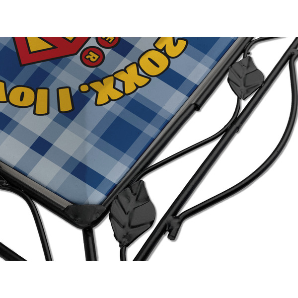 Hipster Dad Square Trivet - Detail