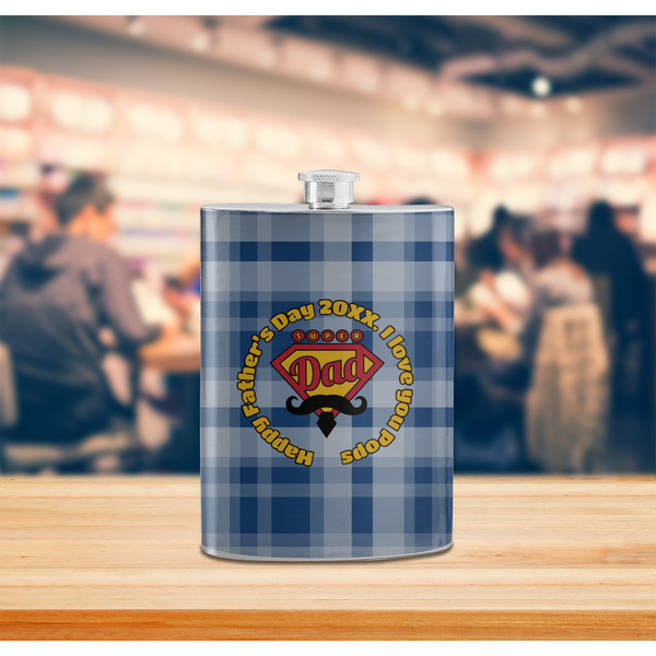Hipster Dad Stainless Steel Flask - LIFESTYLE 2