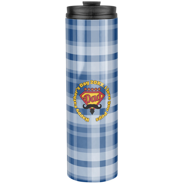 Custom Hipster Dad Stainless Steel Skinny Tumbler - 20 oz (Personalized)