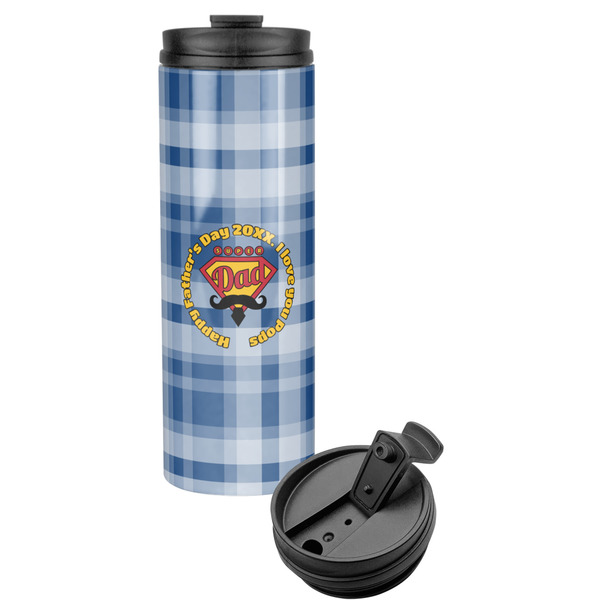 Custom Hipster Dad Stainless Steel Skinny Tumbler (Personalized)