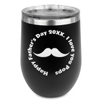 Hipster Dad Stemless Wine Tumbler - 5 Color Choices - Stainless Steel  (Personalized)