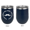 Hipster Dad Stainless Wine Tumblers - Navy - Single Sided - Approval