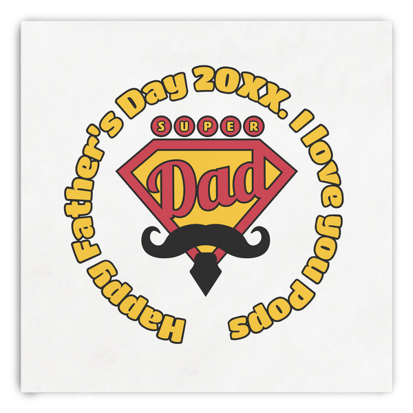 Custom Hipster Dad Paper Dinner Napkins (Personalized)