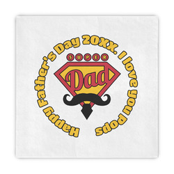 Hipster Dad Standard Decorative Napkins (Personalized)