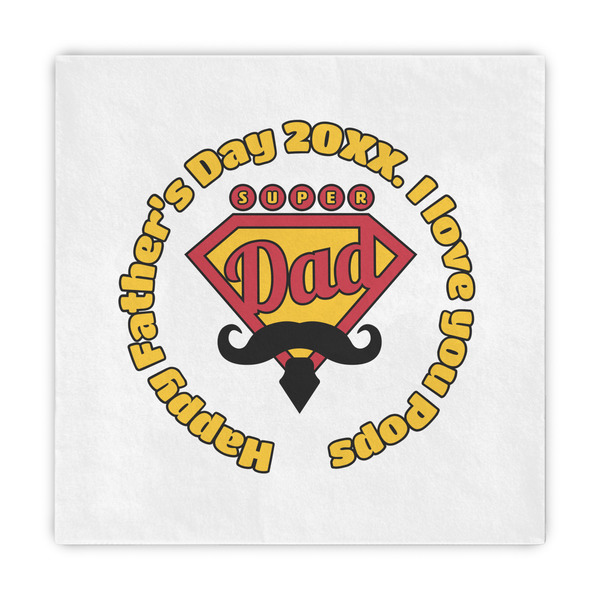 Custom Hipster Dad Decorative Paper Napkins (Personalized)