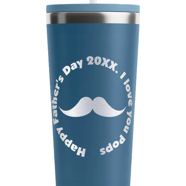 Hipster Dad Steel Blue RTIC Everyday Tumbler - 28 oz. - Close Up