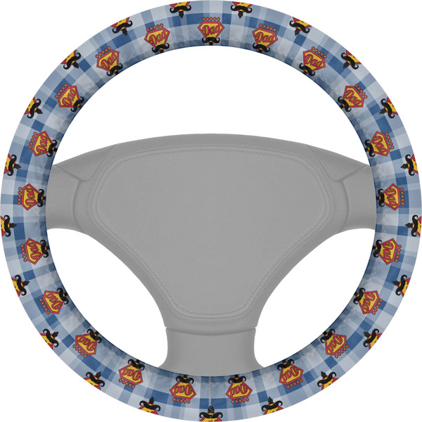 Custom Hipster Dad Steering Wheel Cover