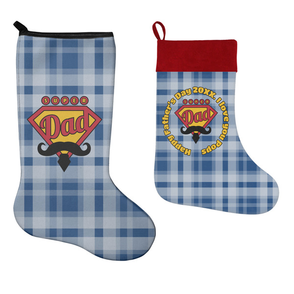 Hipster Dad Stockings - Side by Side compare