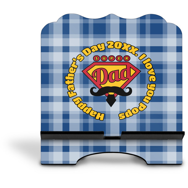 Hipster Dad Stylized Tablet Stand - Front without iPad