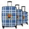 Hipster Dad 3 Piece Luggage Set - 20" Carry On, 24" Medium Checked, 28" Large Checked (Personalized)