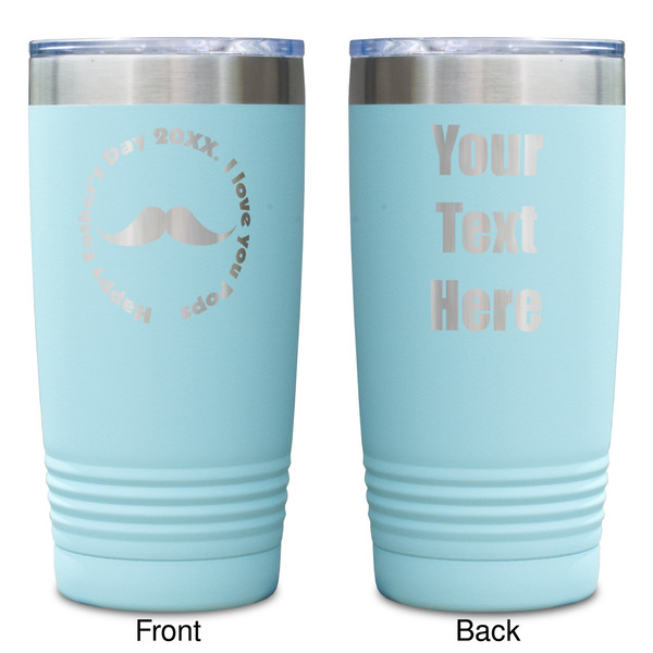 Hipster Dad Teal Polar Camel Tumbler - 20oz -Double Sided - Approval
