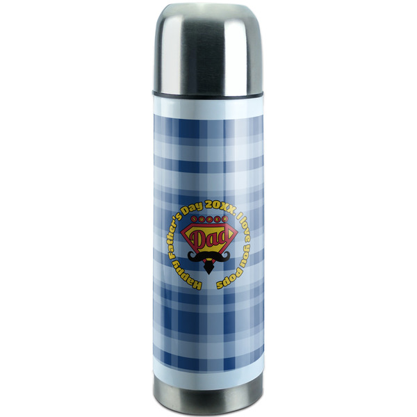Custom Hipster Dad Stainless Steel Thermos (Personalized)
