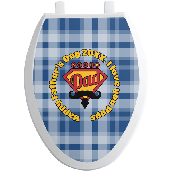 Hipster Dad Toilet Seat Decal Elongated