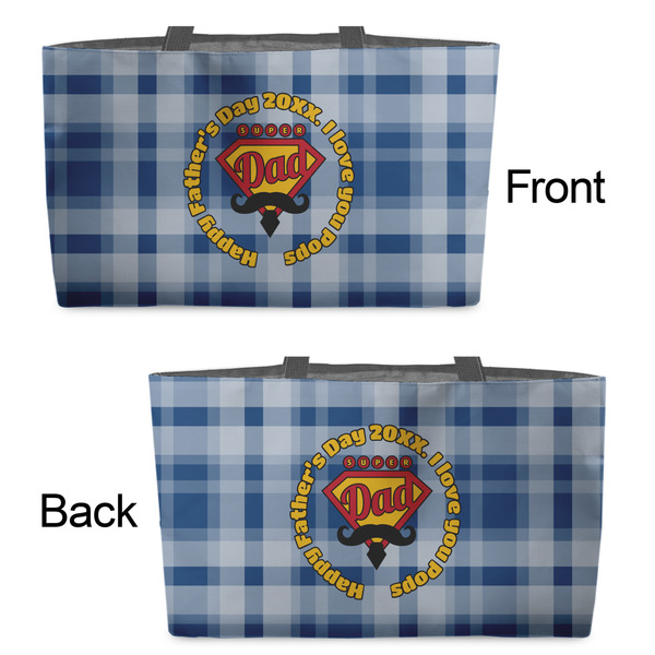 Hipster Dad Tote w/Black Handles - Front & Back Views