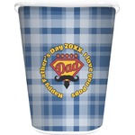 Hipster Dad Waste Basket - Double Sided (White) (Personalized)