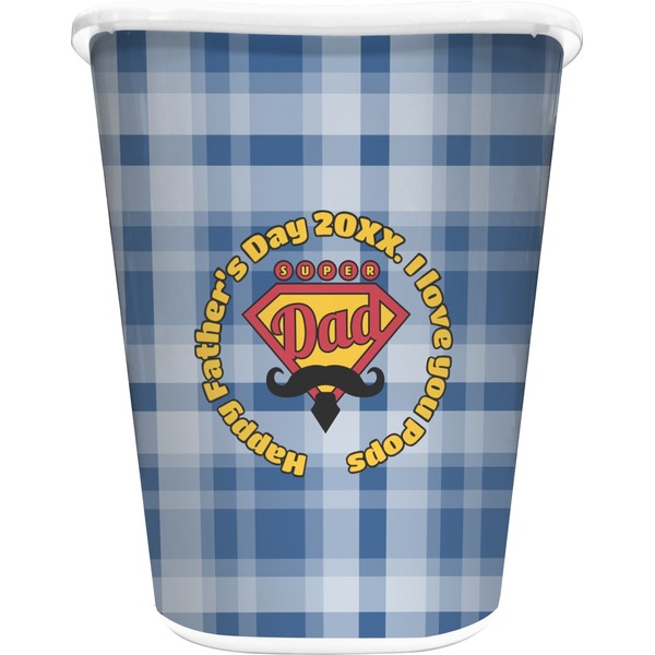 Custom Hipster Dad Waste Basket (Personalized)