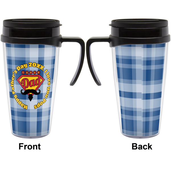 Hipster Dad Travel Mug with Black Handle - Approval