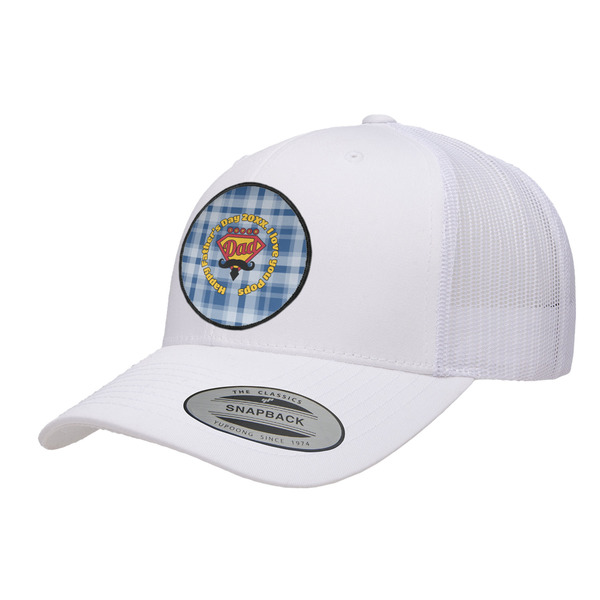 Custom Hipster Dad Trucker Hat - White (Personalized)