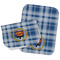 Hipster Dad Two Rectangle Burp Cloths - Open & Folded