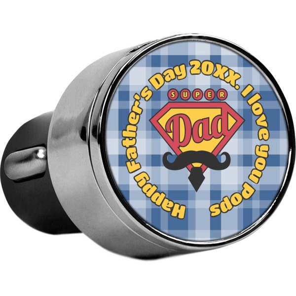 Custom Hipster Dad USB Car Charger (Personalized)