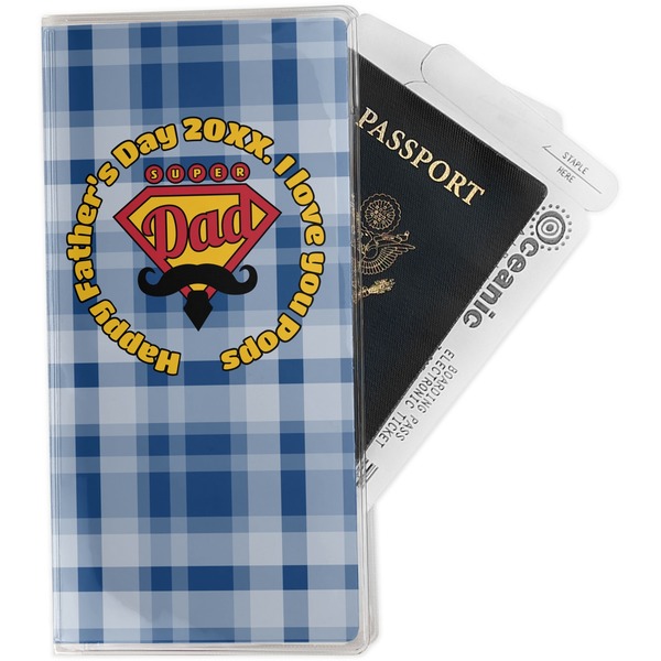 Custom Hipster Dad Travel Document Holder