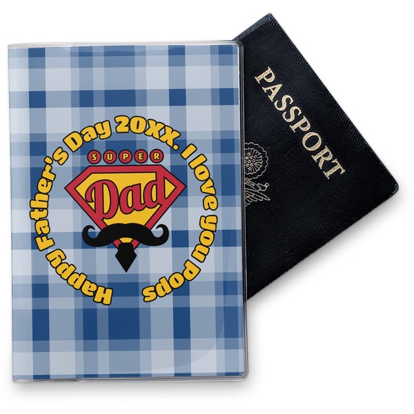 Custom Hipster Dad Vinyl Passport Holder (Personalized)