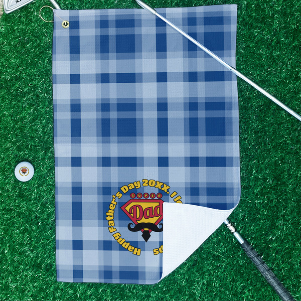 Hipster Dad Waffle Weave Golf Towel - In Context