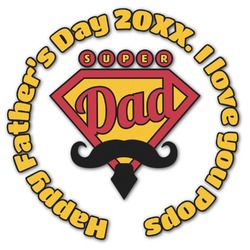 Hipster Dad Graphic Decal - Medium (Personalized)