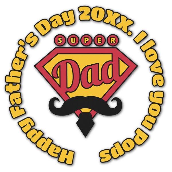 Custom Hipster Dad Graphic Decal - Custom Sizes (Personalized)
