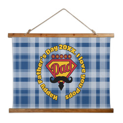 Hipster Dad Wall Hanging Tapestry - Wide (Personalized)