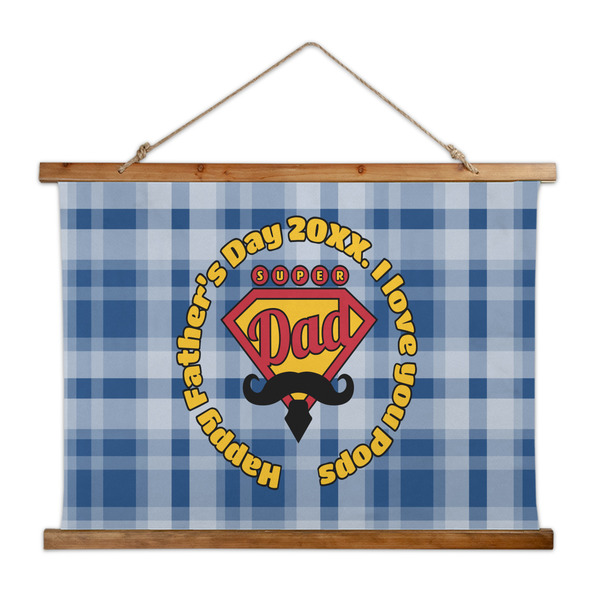 Custom Hipster Dad Wall Hanging Tapestry - Wide (Personalized)