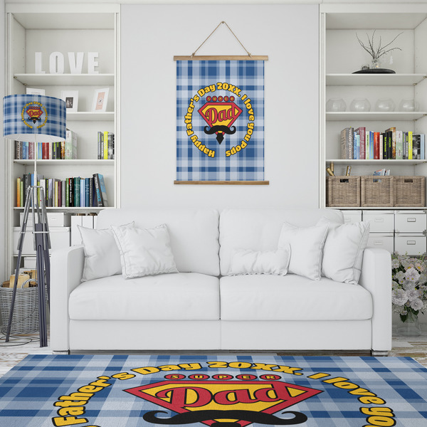 Hipster Dad Wall Hanging Tapestry - Portrait - IN CONTEXT