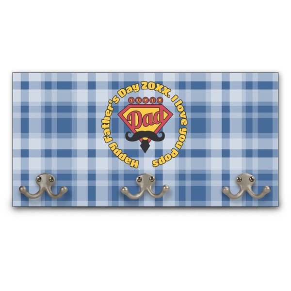 Custom Hipster Dad Wall Mounted Coat Rack (Personalized)