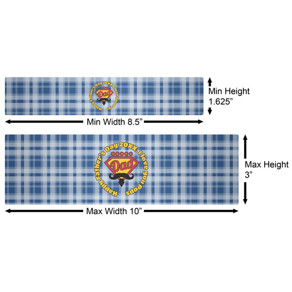 Hipster Dad Water Bottle Labels w/ Dimensions