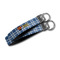 Hipster Dad Webbing Keychain FOBs - Size Comparison