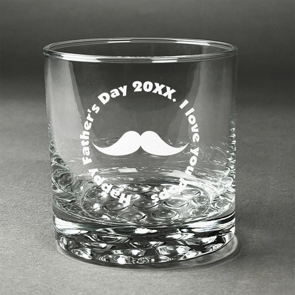 Custom Hipster Dad Whiskey Glass - Engraved (Personalized)